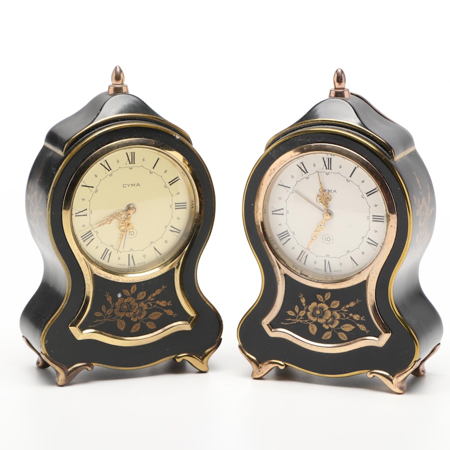 Cyma Watch Co. Mantel Clocks, Late 20th Century