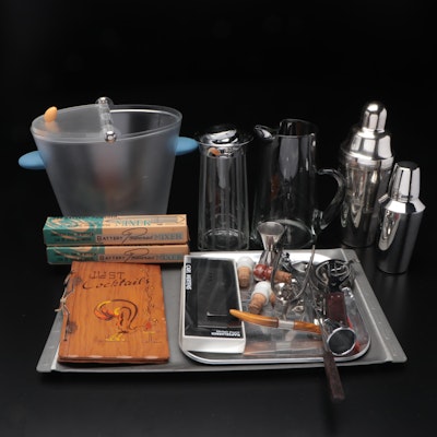 Michael Graves for Alessi Ice Bucket with Cocktail Shakers and Bar Accessories