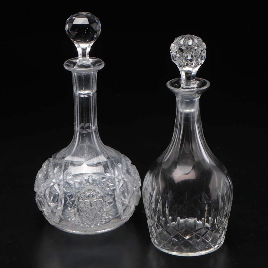 Cut Crystal Decanters, Mid to Late 20th Century