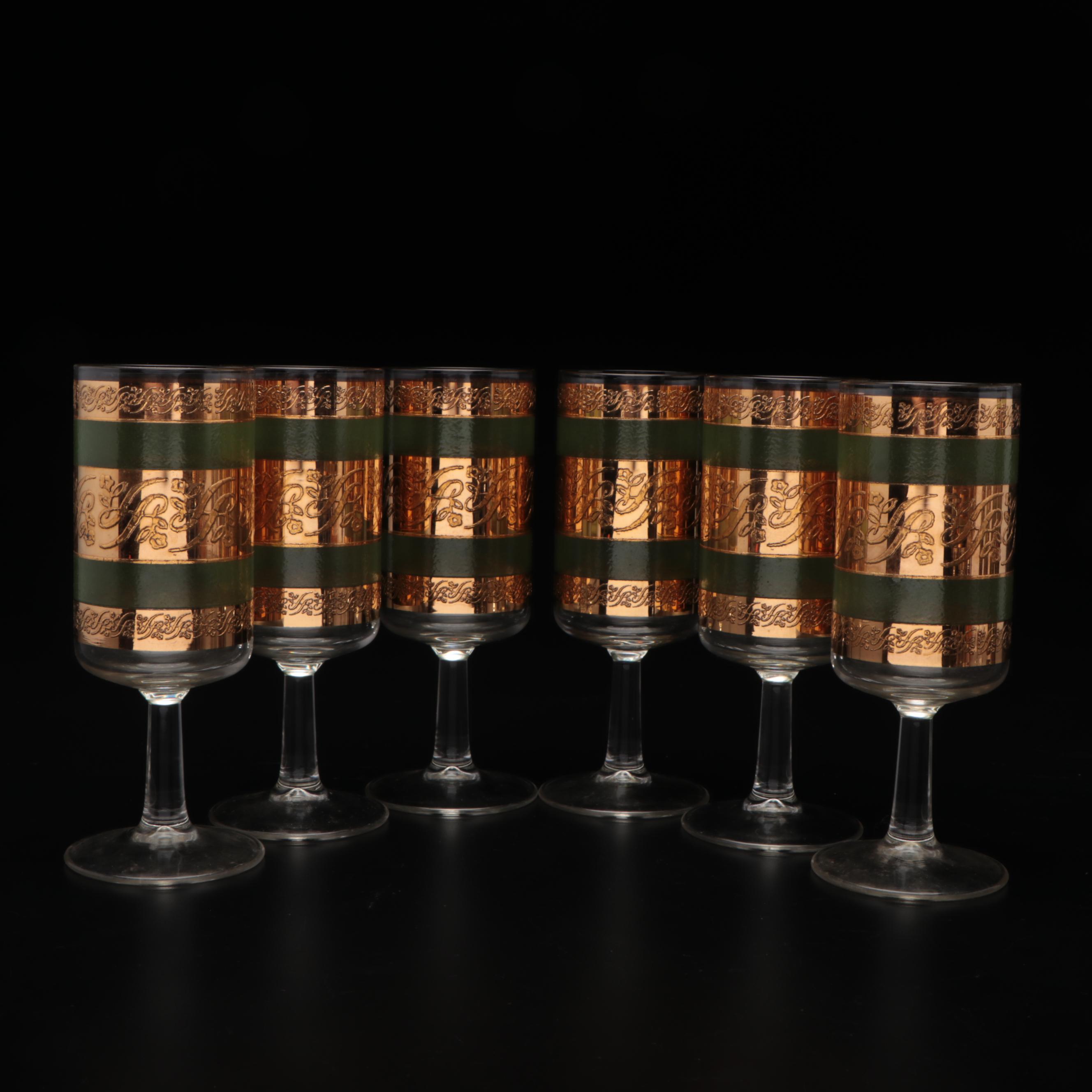Culver "Starlyte" Wine and Cocktail Glasses, Mid20th Century EBTH