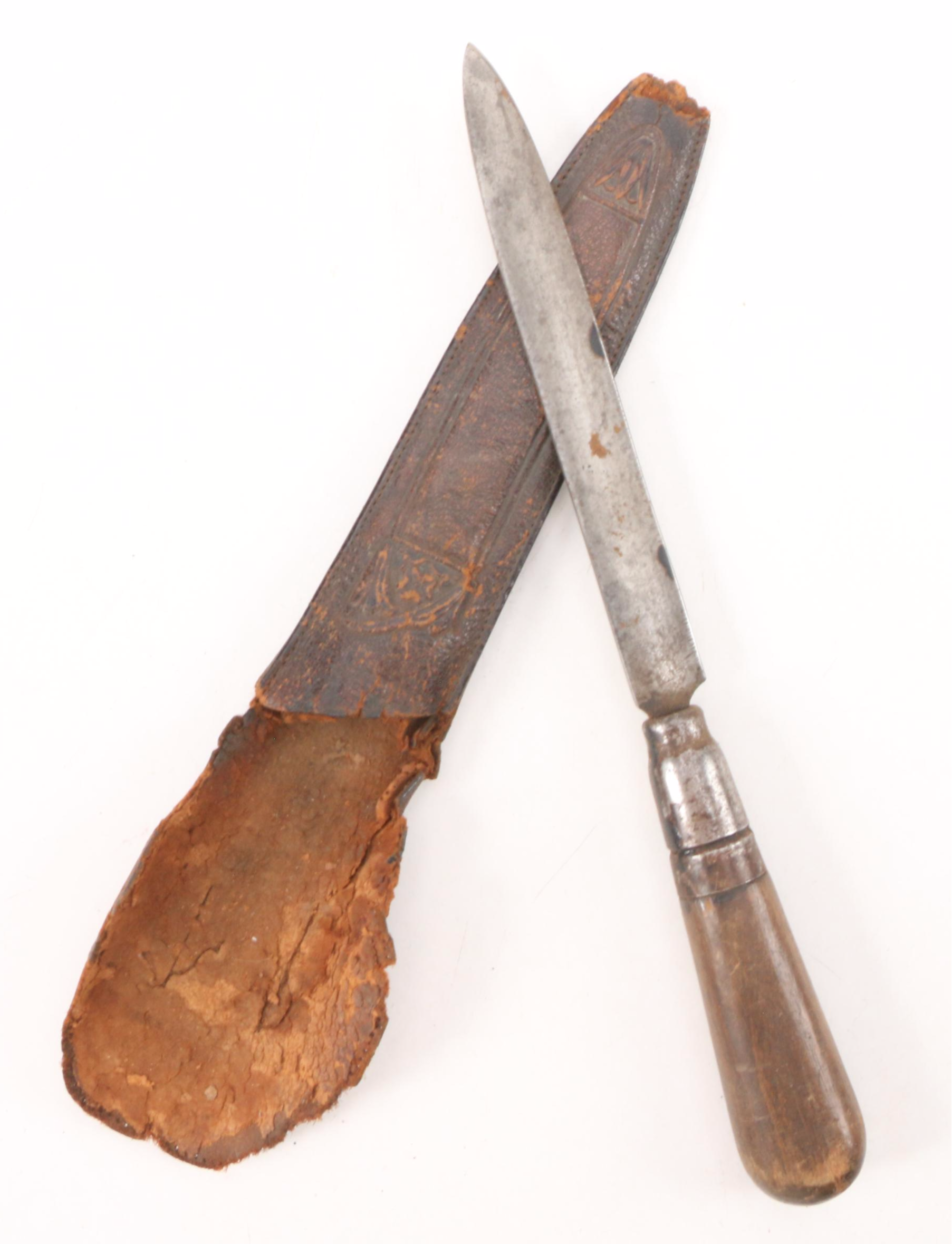 Butcher Knife, Bowie Knife and Other Fixed Blade Knives with Scabbards