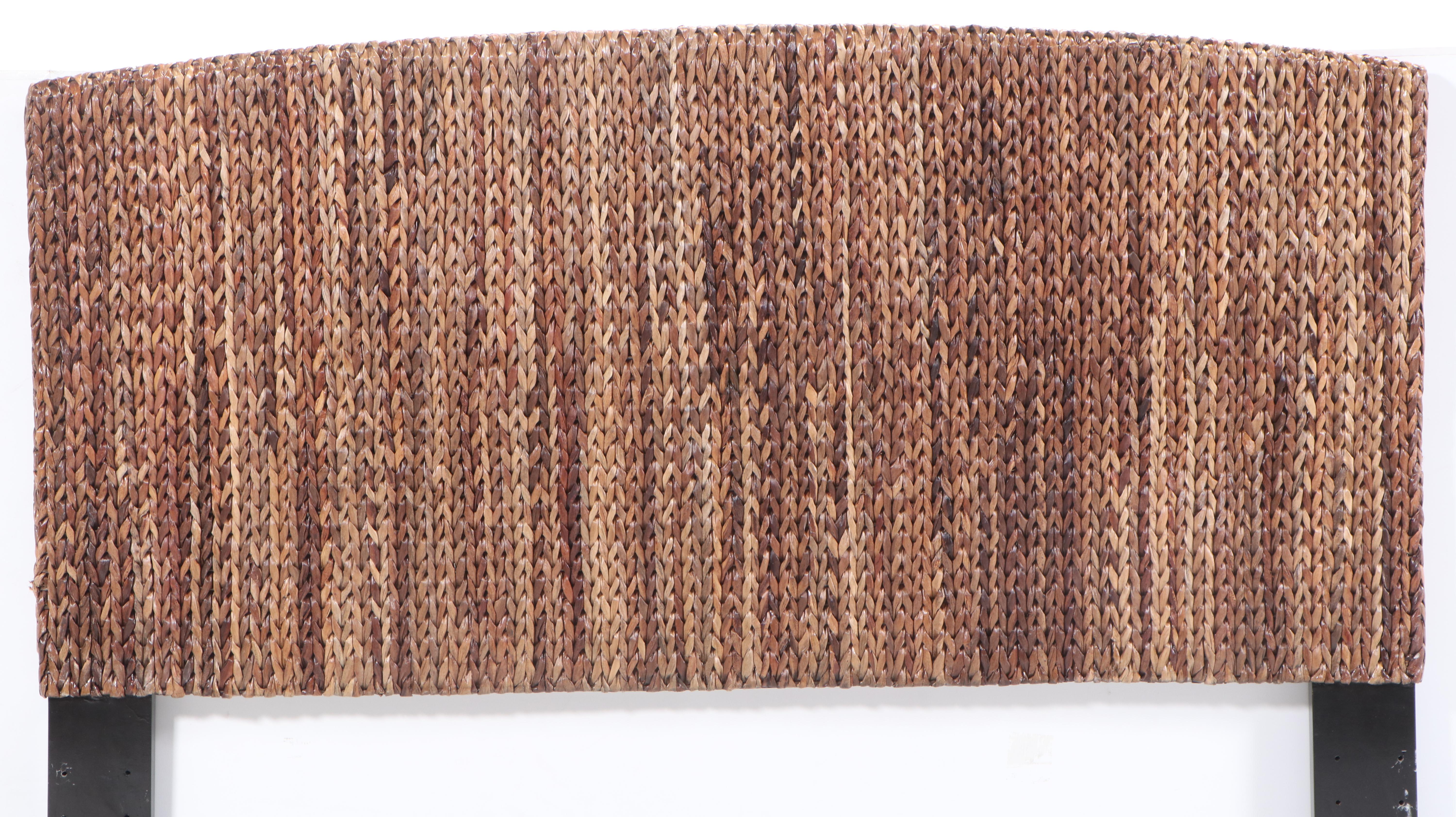 Woven Banana Leaf King Size Headboard EBTH