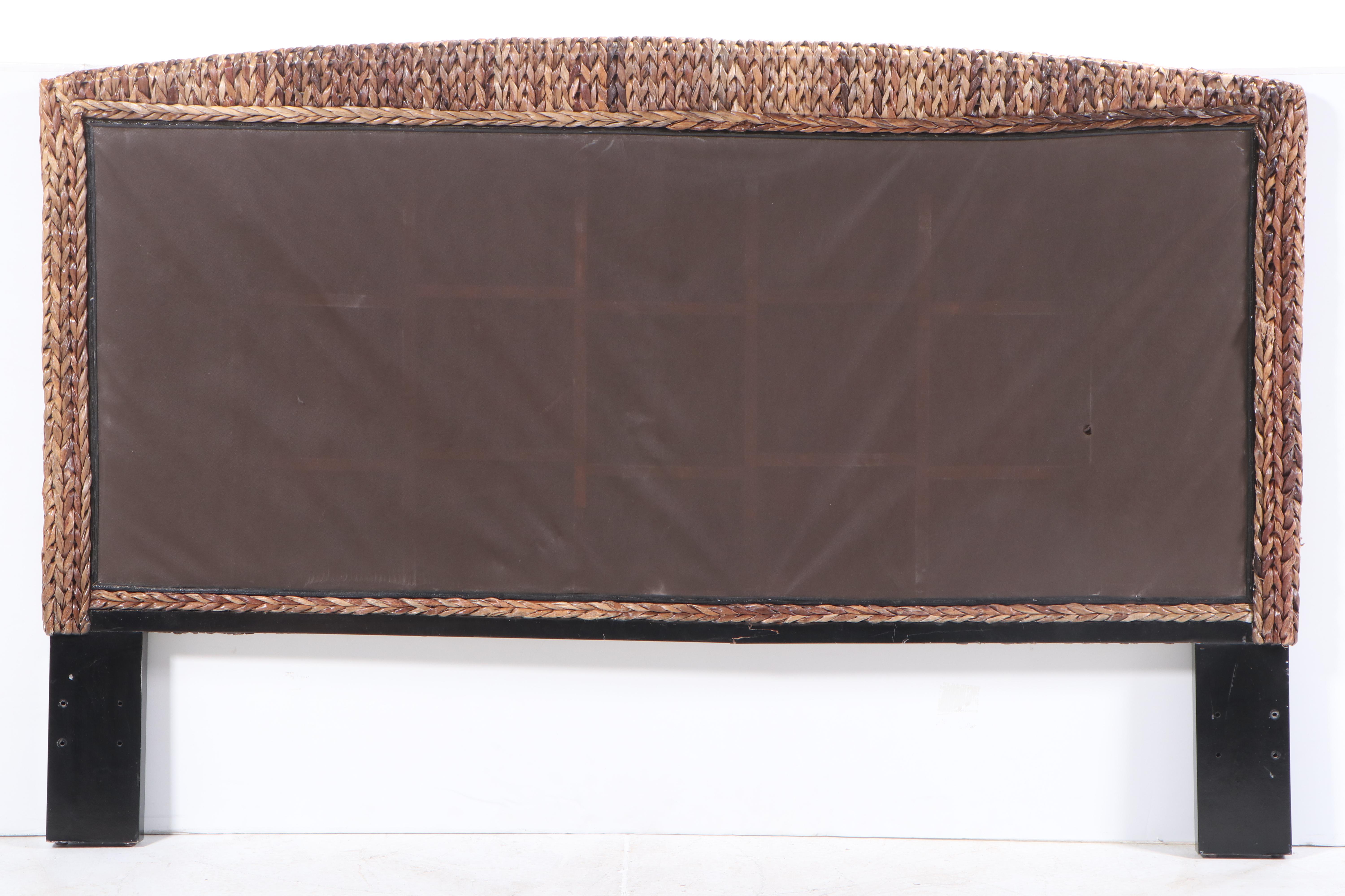 Woven Banana Leaf King Size Headboard EBTH