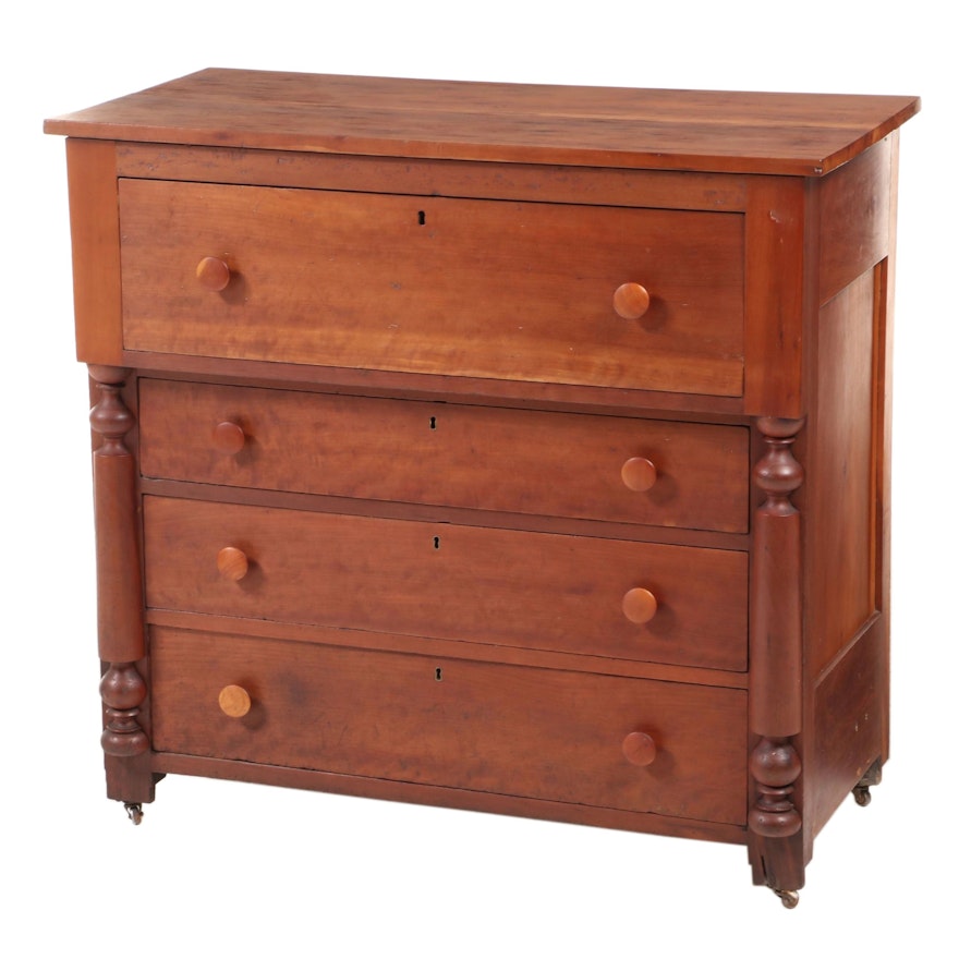 Empire Cherry Chest of Drawers, Mid-19th Century