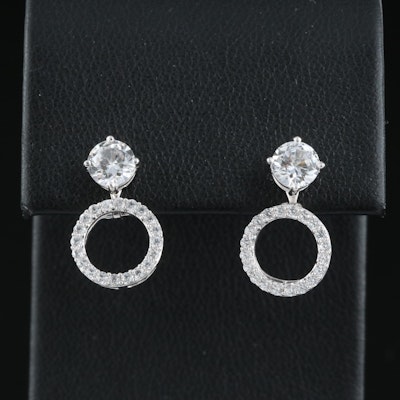 Sterling Sapphire Stud Earrings and Convertible Enhancers