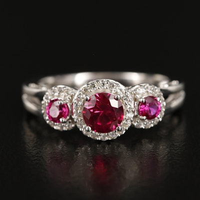Sterling Ruby and Sapphire Ring