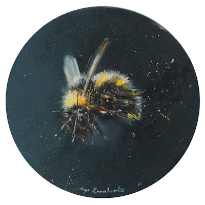 Inga Kovalenko Oil Painting of Bumblebee, 2022