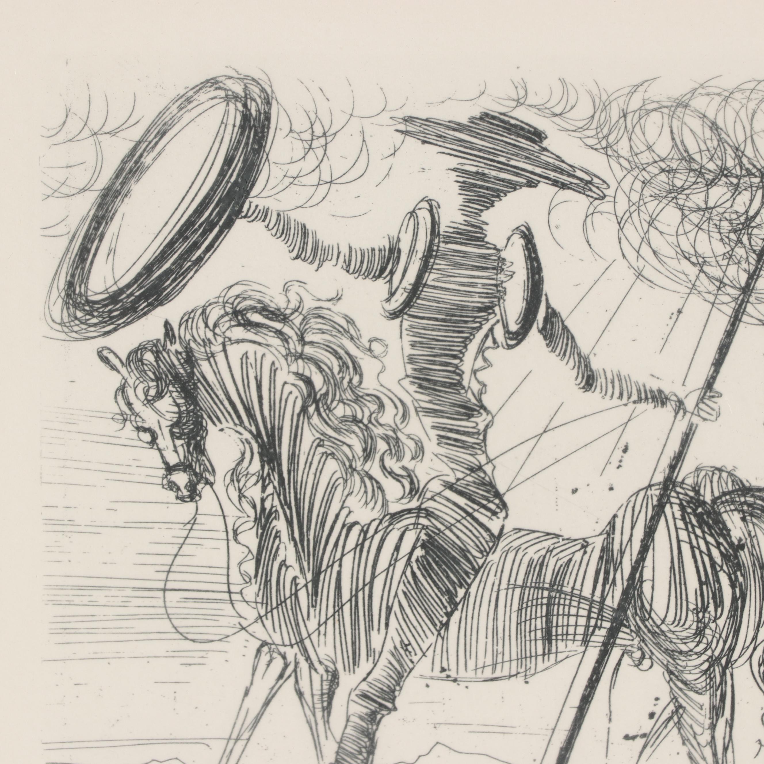 Salvador Dali Second Edition Restrike Etching "Don Quixote" EBTH