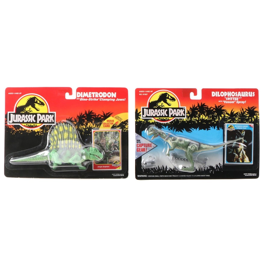 Kenner Jurassic Park Dimetrodon and Dilophosaurus Action Figures