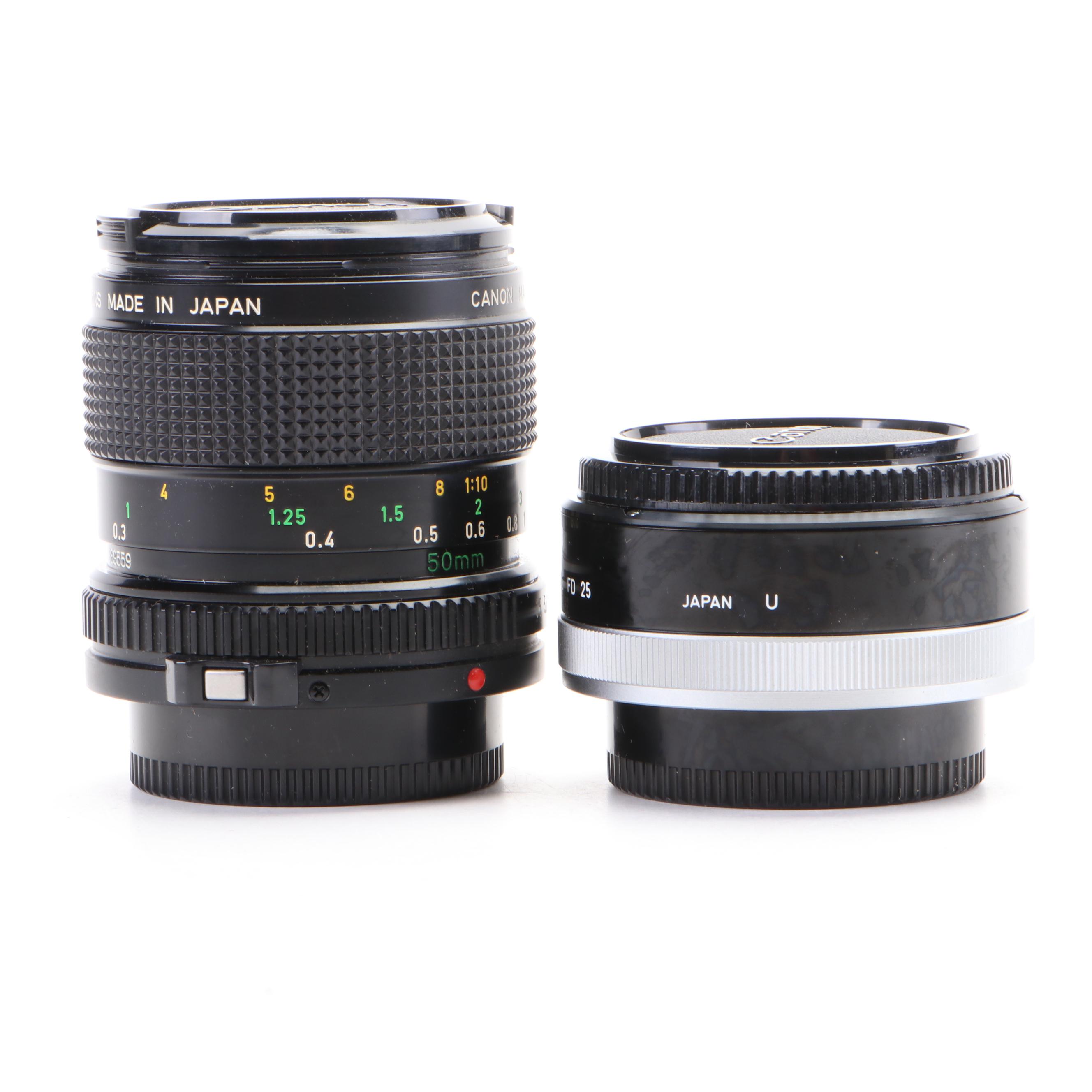 Canon AE1, Macrolite ML1 Light, FD 50mm Macro Lens and Other