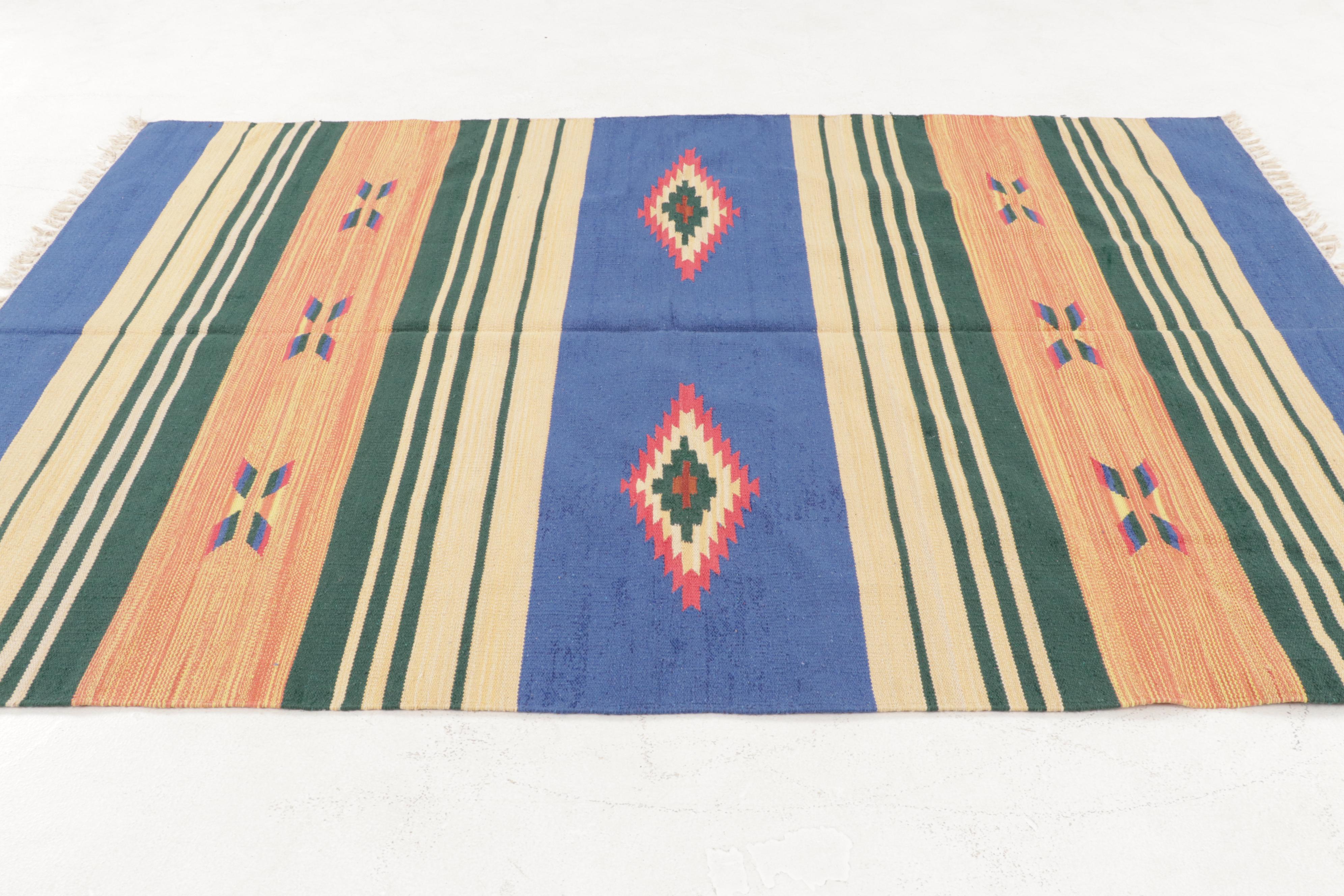 5'1 x 7'6 Handwoven Southwestern Style Kilim Area Rug EBTH