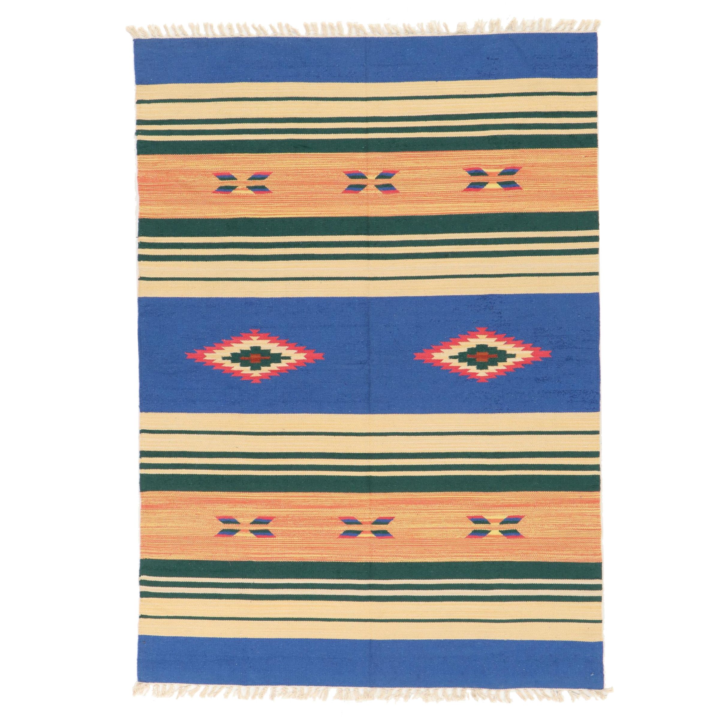 5'1 x 7'6 Handwoven Southwestern Style Kilim Area Rug EBTH