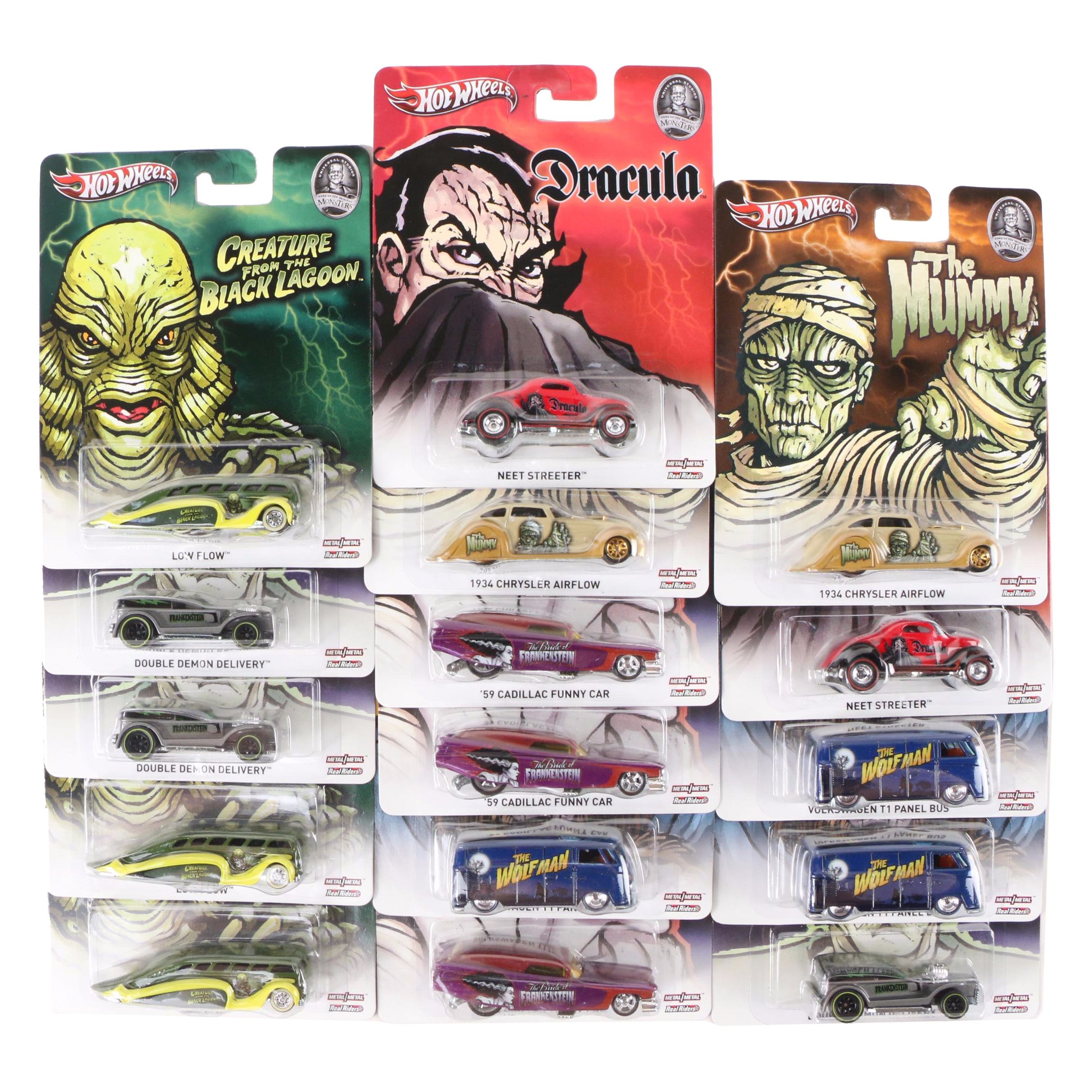 Mattel Hot Wheels Dracula and Other Horror Movie Themed Diecast ...