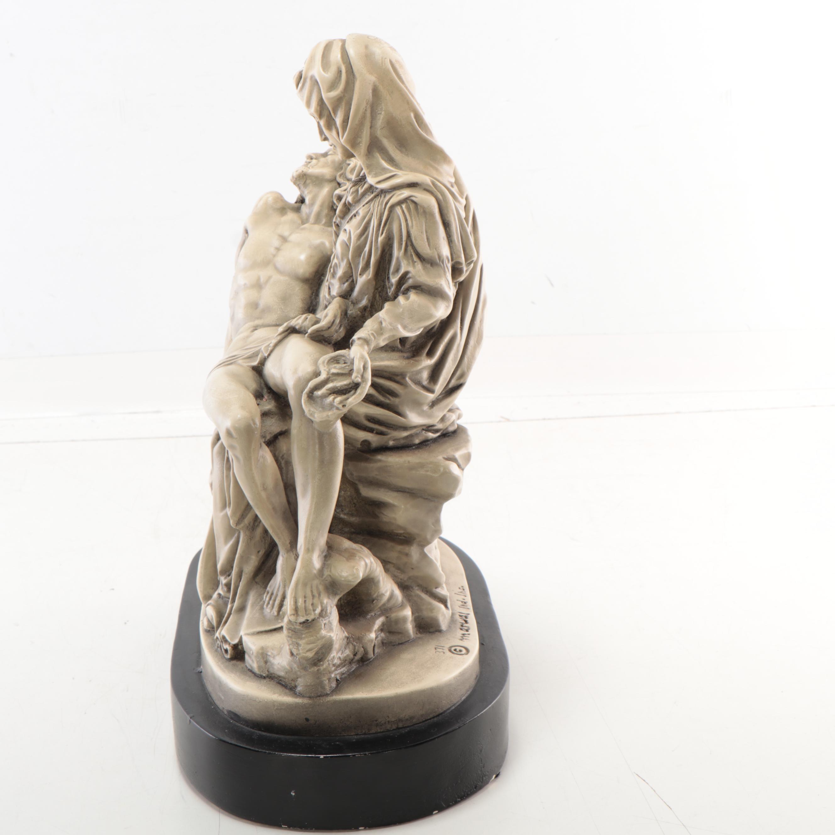 Marwal Industries Composite Sculpture After Michelangelo "Pietá" EBTH