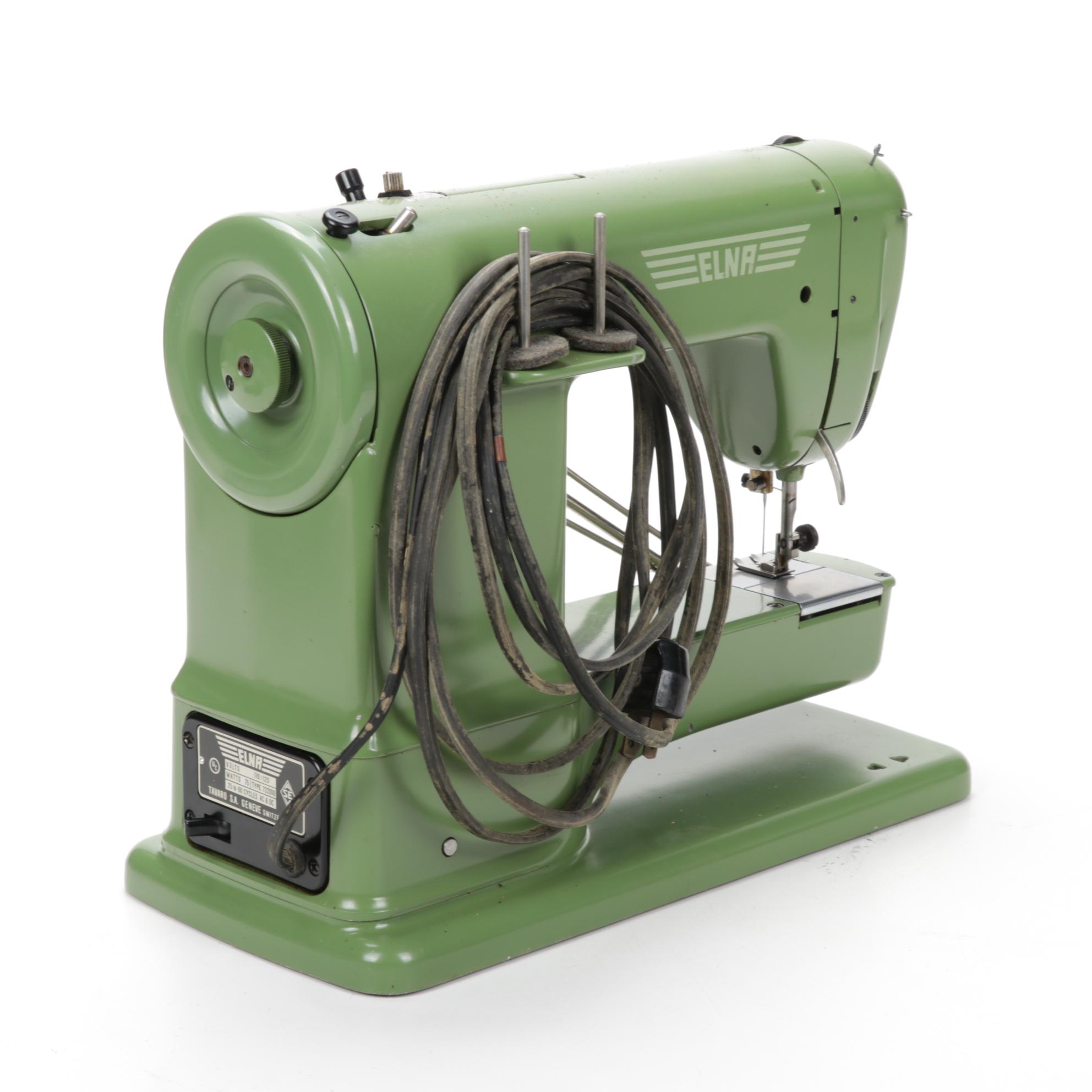 Elna and Elite Portable Sewing Machines, 1950s EBTH