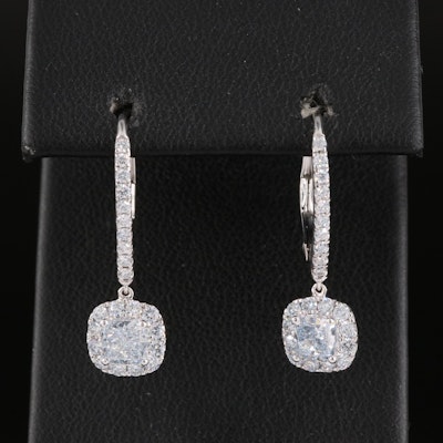 14K 1.36 CTW Lab Grown Diamond Drop Earrings