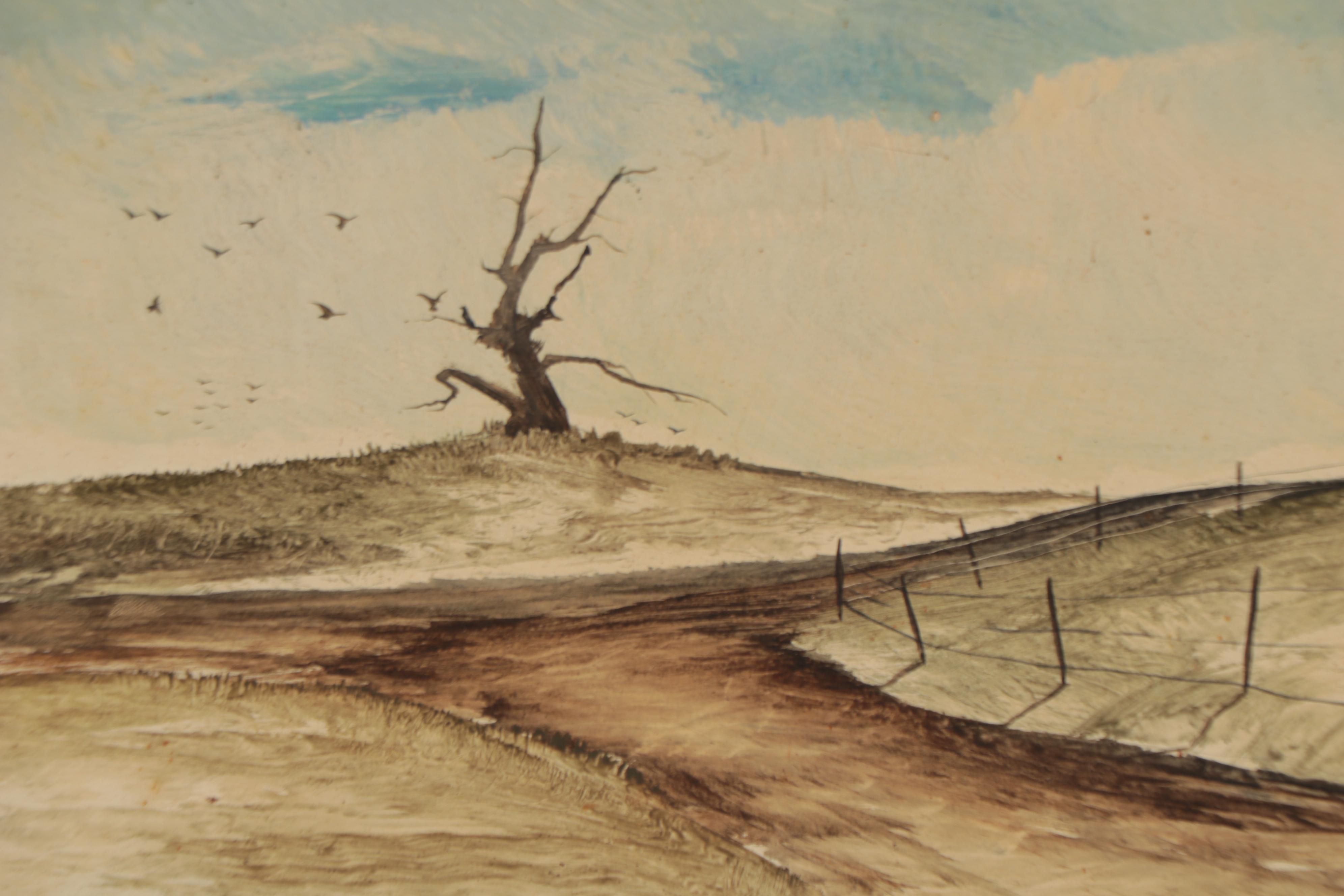 Rod Newhall Oil Painting of Lone Tree, Late 20th Century EBTH