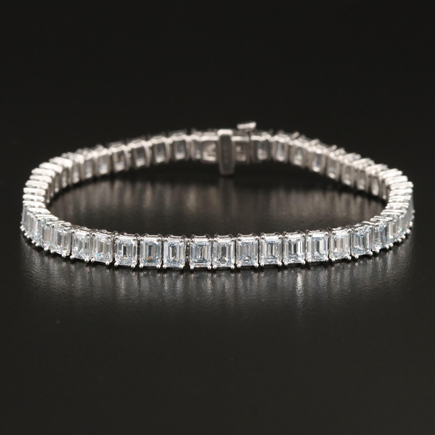 14K 15.50 CTW Lab Grown Diamond Line Bracelet