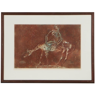 Walter Sorge Intaglio Print "Pale Horse"