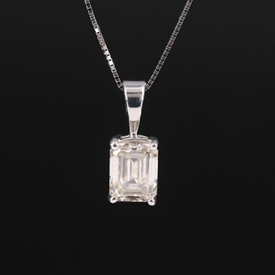 14K 1.17 CT Lab Grown Diamond Pendant Necklace