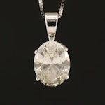 14K 1.83 CT Lab Grown Diamond Pendant Necklace