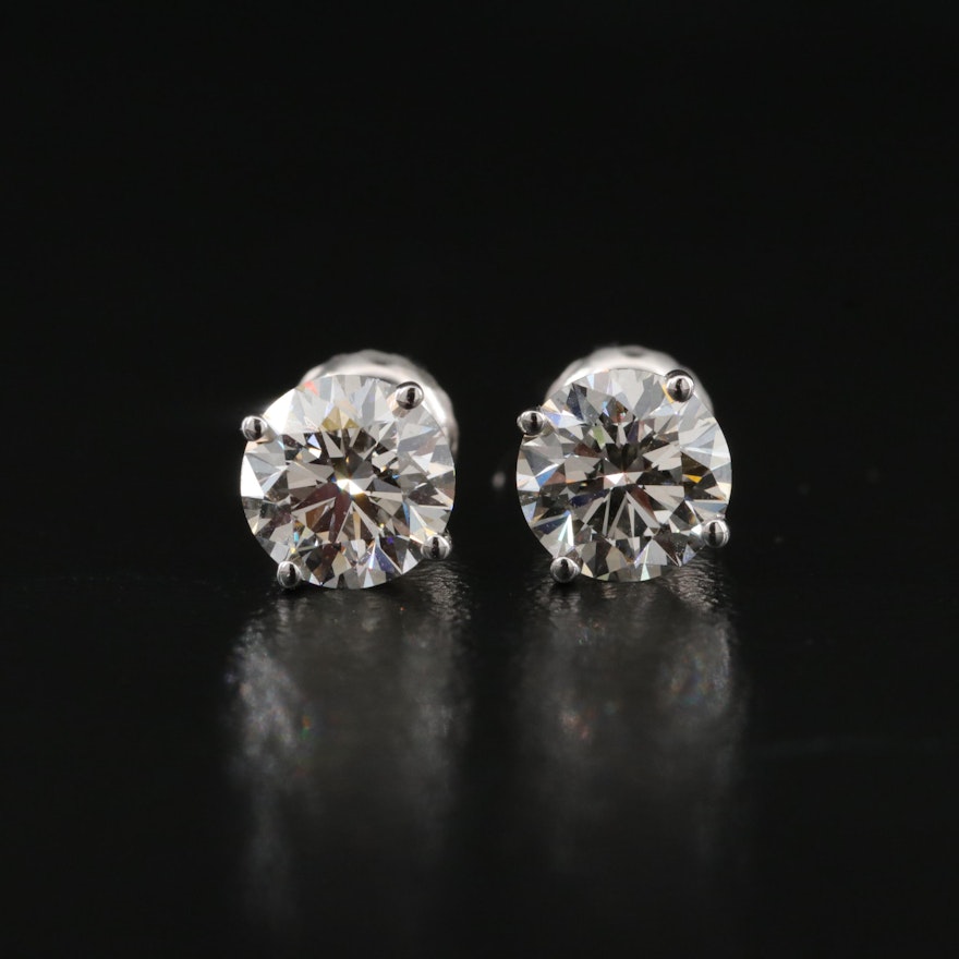14K 1.78 CTW Lab Grown Diamond Stud Earrings