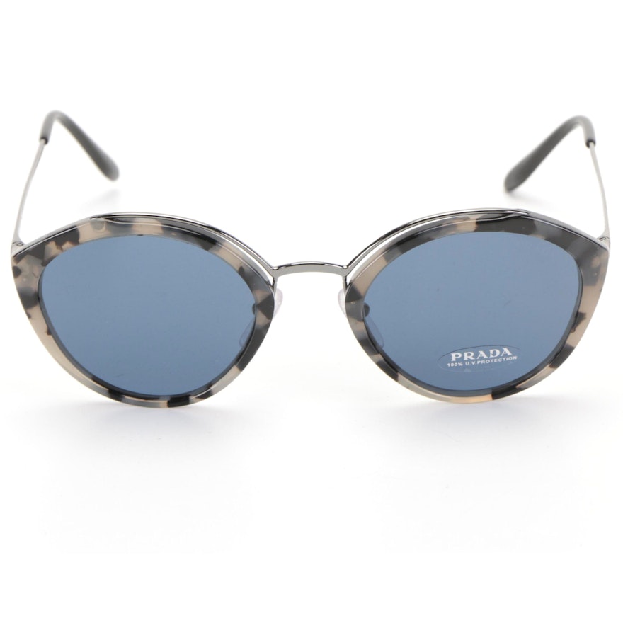 Prada SPR18U Round Sunglasses with Case and Box