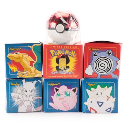 Pokémon Limited Edition Sealed 23K Gold Plate Trading Cards with Poké Balls
