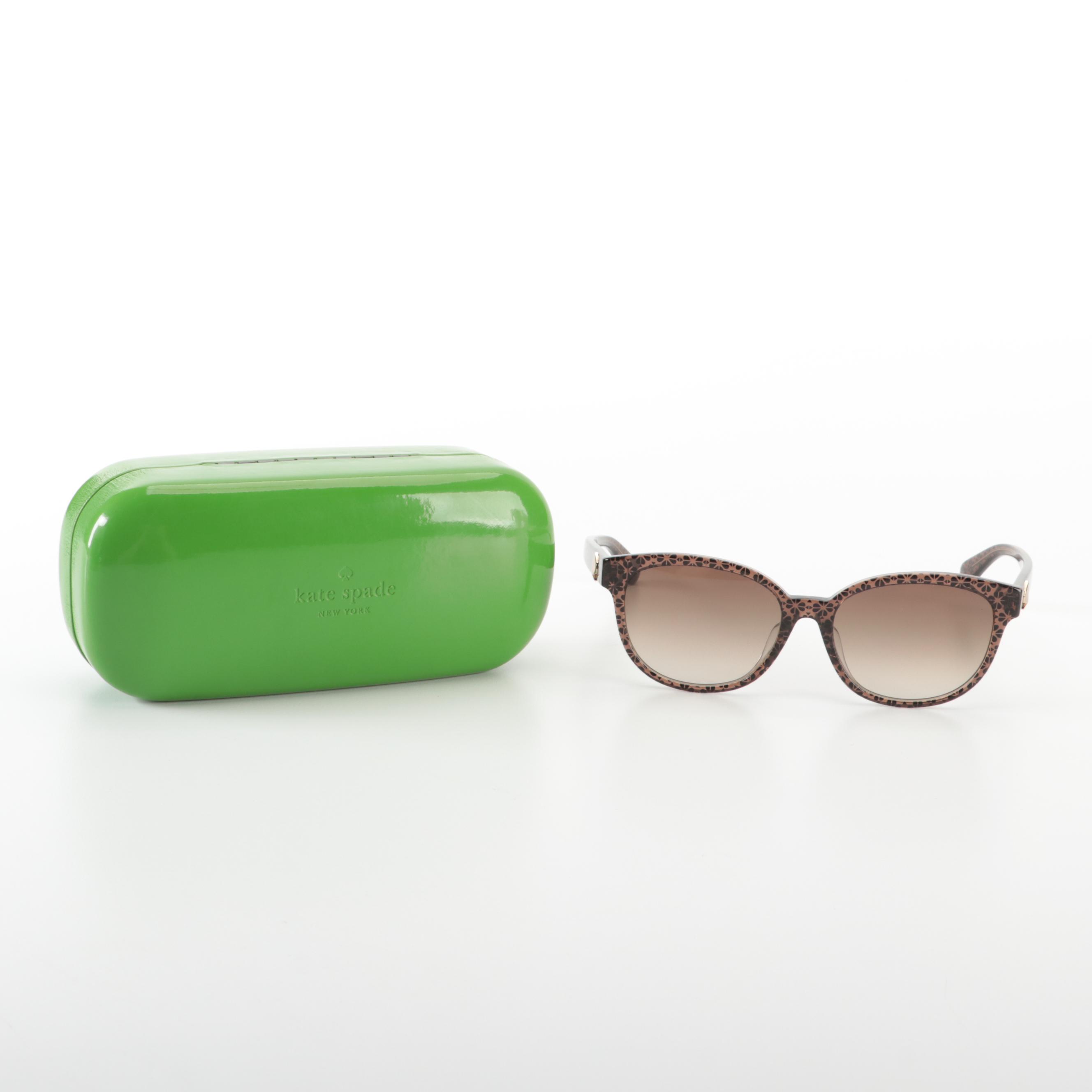 Kate Spade Emaleigh Browline Sunglasses with Case EBTH