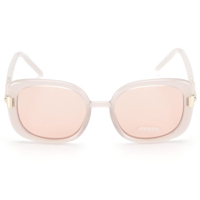 Prada SPR04W Square Sunglasses in Pink with Case and Box