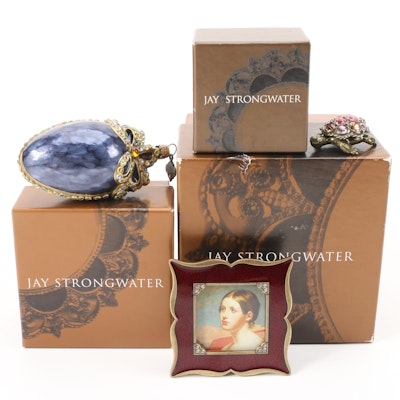 Jay Strongwater  Swarovski Crystal and Enamel Box, Frame and Ornament