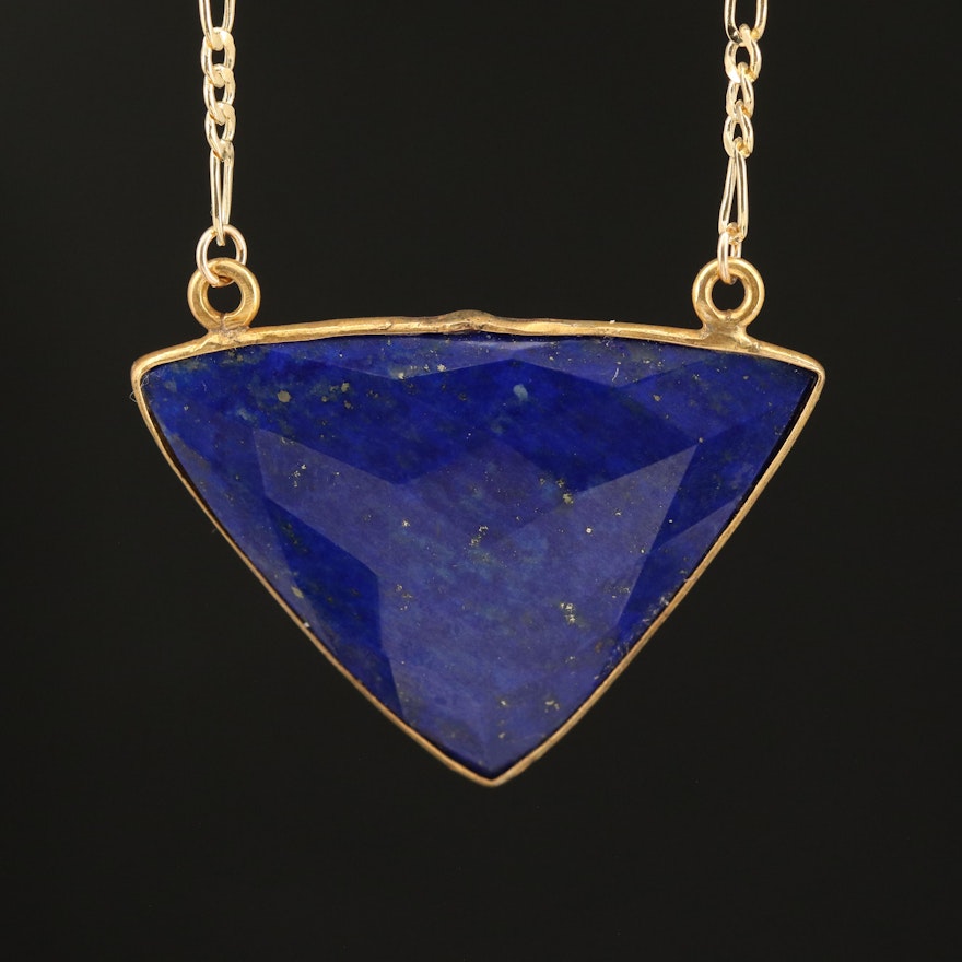10K Lapis Lazuli Necklace
