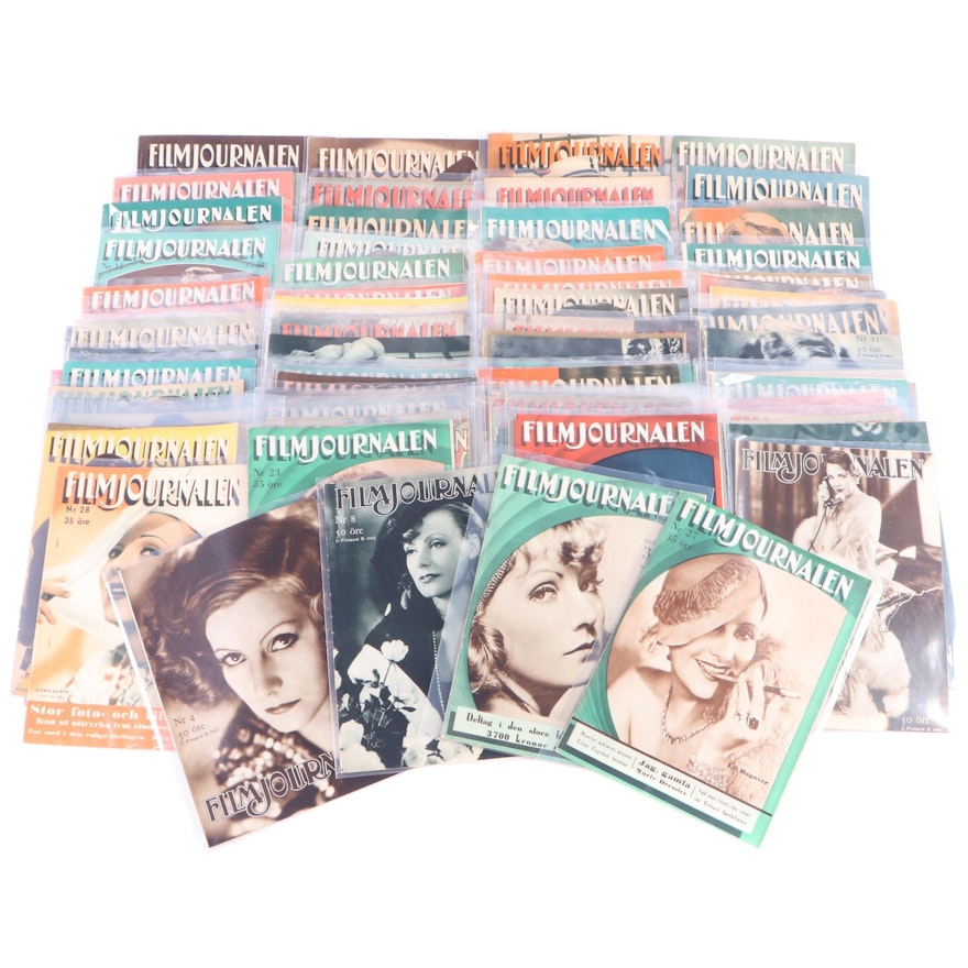 Swedish Language "Filmjournalen" Film Magazines, Early to Mid-20th Century