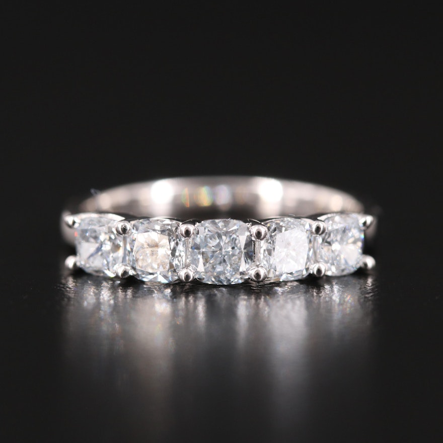 14K 1.40 CTW Lab Grown Diamond Five Stone Ring
