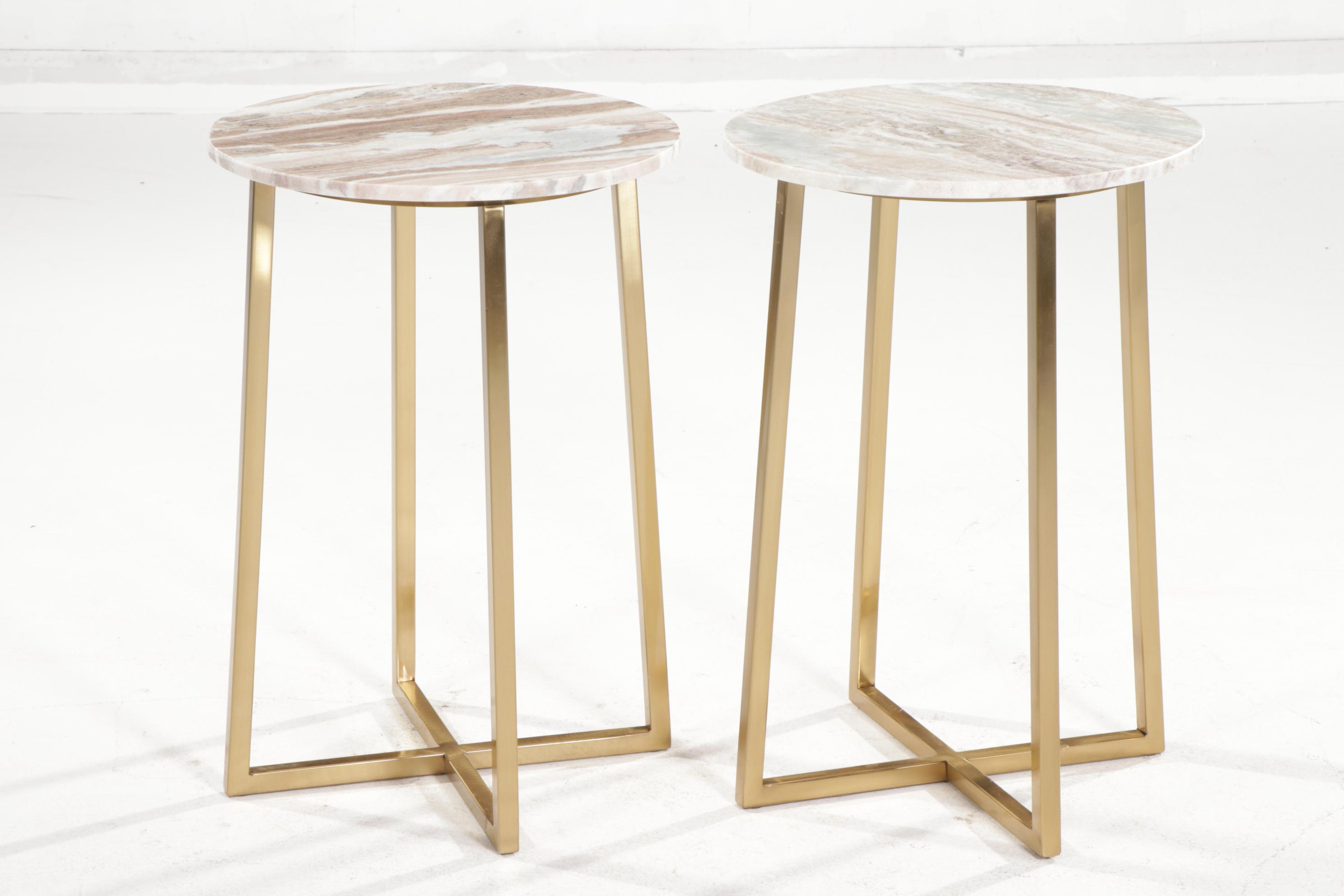 Threshold Marble Top Accent Tables EBTH