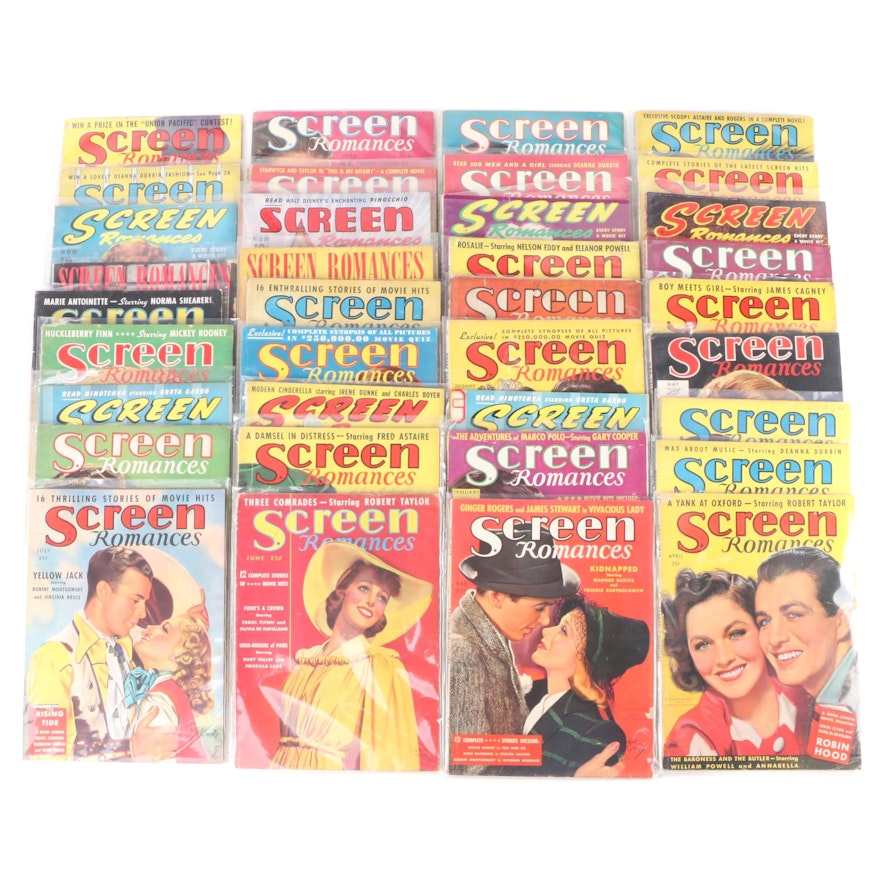 "Screen Romances" Magazines Featuring Alice Faye and Tyrone Power, 1930s