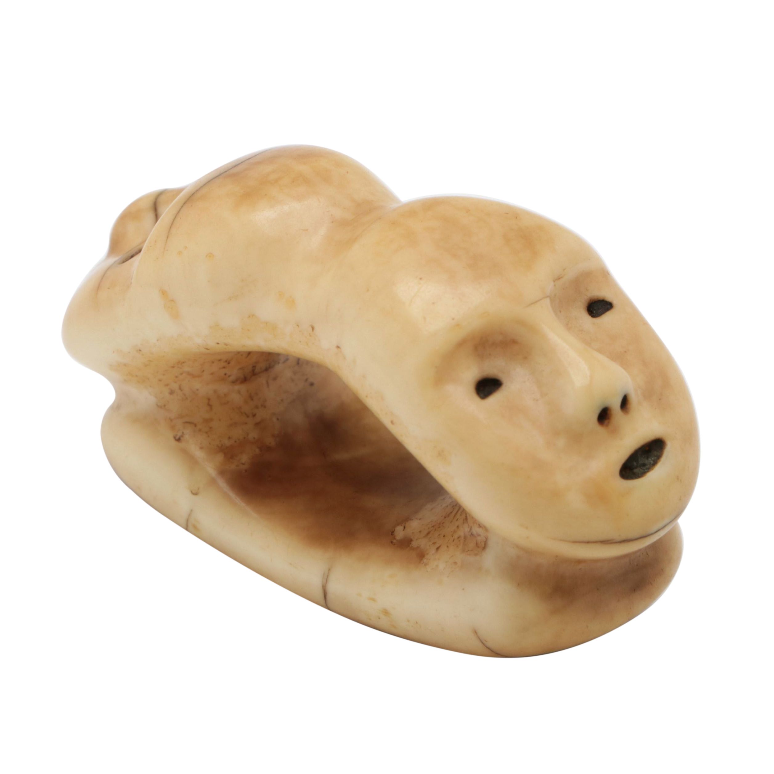 Inuit Walrus Ivory Carving, 19th Century EBTH