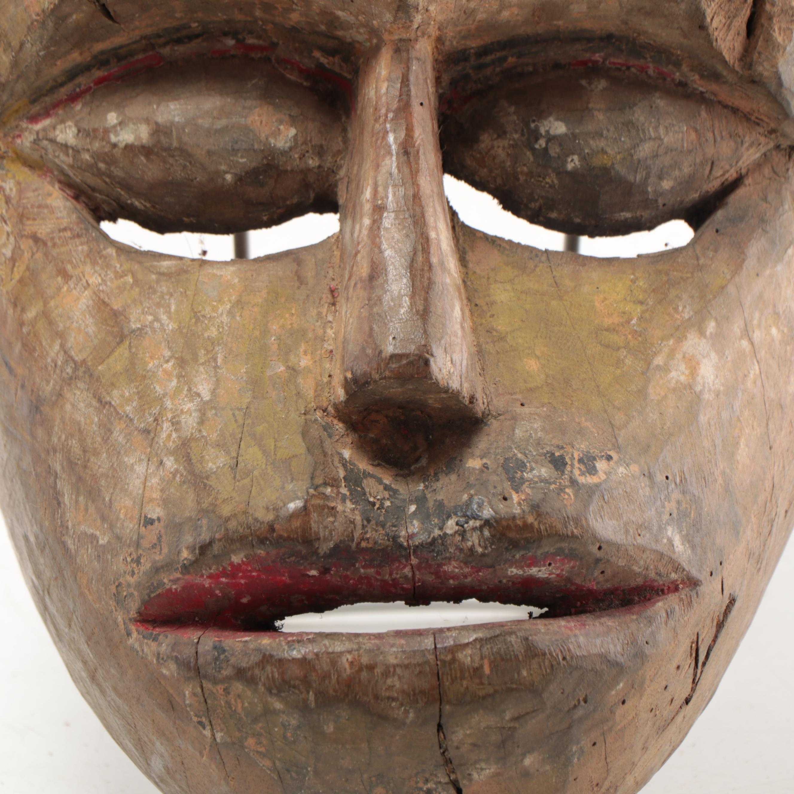 Nepalese Style HandCarved Wood Masks EBTH