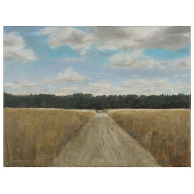 Garncarek Aleksander Oil Painting "Droga Przez Zboże," 2021