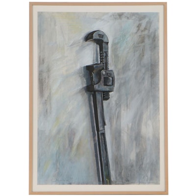 Michael C. Roberts Pastel Drawing "Wrench," 1991
