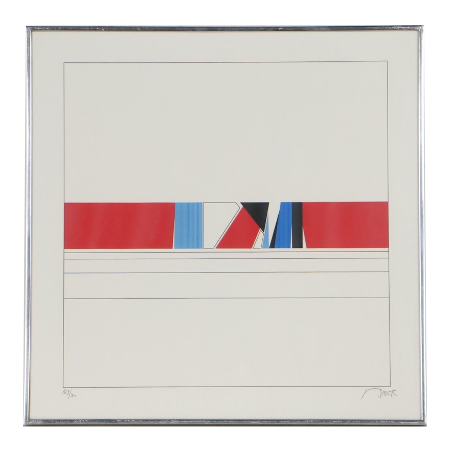 Jean Baier Abstract Serigraph, 1971