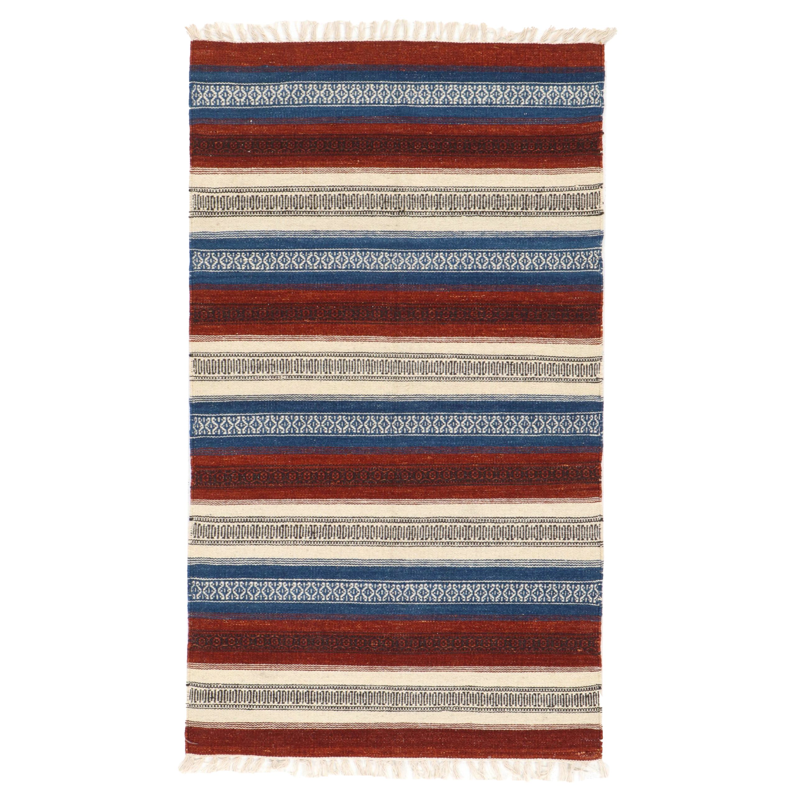 3' x 5'5 Handwoven Mexican Area Rug EBTH