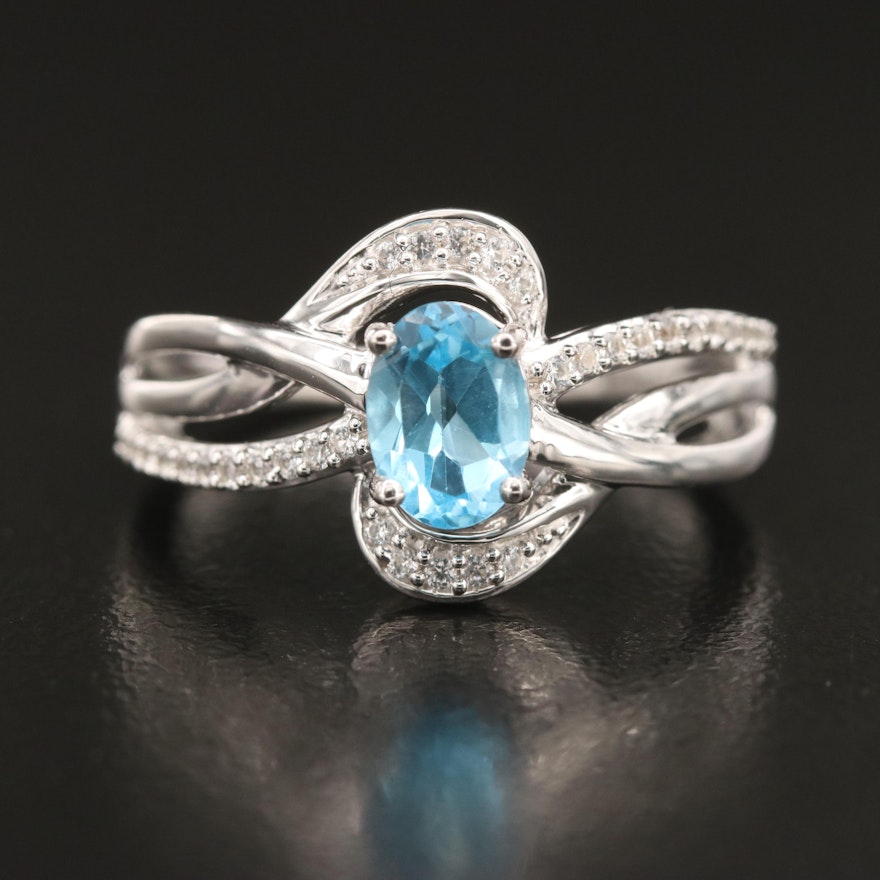 Sterling Swiss Blue Topaz Ring