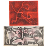 Leonard Maurer Abstract Ink Drawings, Circa 1971