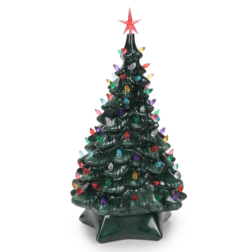 Holt Ceramic Illuminated Christmas Tree, 1970s