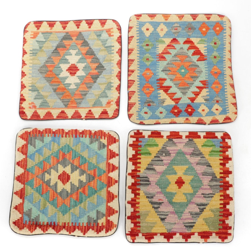 Handwoven Kilim Face Throw Pillow Covers