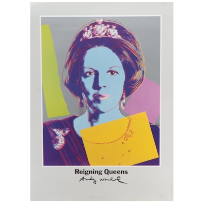 Offset Lithograph After Andy Warhol "Queen Beatrix of the Netherlands"