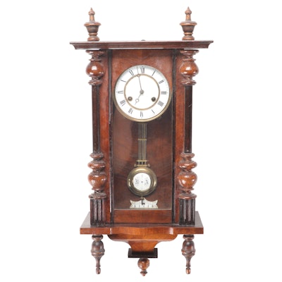 Vienna Regulator Alte Deutsch Style Wall Clock, Late 19th Century