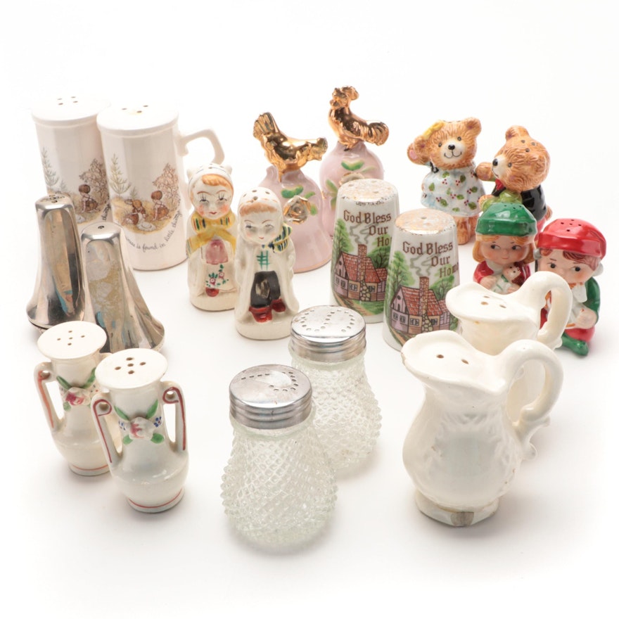 Japanese, Avon and Other Ceramic, Glass and Metal Salt Shakers
