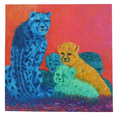 Suzie Wright Oil Painting "Your Cheeta Heart," 2011